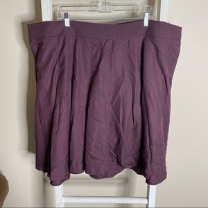 Torrid purple wine mini twill pleated skater skirt. Size 4.